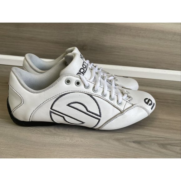 SPARCO MENS RACING DRIVING SHOES WHITE LEATHER SIZE EURO‎ 39 USA 6.5 - Picture 12 of 12